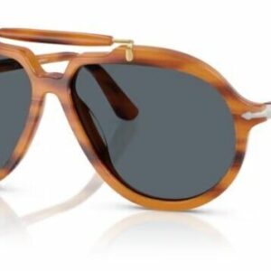 Persol 0PO0202S 960/R5 Striped brown/ Blue Soft Square Men's Sunglasses