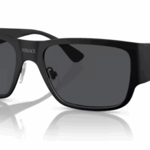 Versace VE2262 126187  Black/Dark Grey Square 56mm Men's Sunglasses