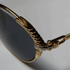 Fred 8463 FORCE 10 Black/Gold Oval Men's Sunglasses.