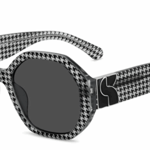 Kate Spade FLYNNIE/G/S 1EI BLKPTTGR Black/White Rectangular Women's Sunglasses