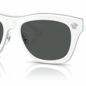 Versace 0VE2272 314/87 White/Dark grey Rectangle Men's Sunglasses