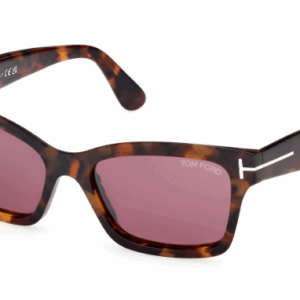 Tom Ford Mikel FT1085 52U Dark Havana/Bordeaux Square Women's Sunglasses