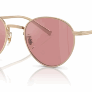 Oliver Peoples 0OV1336ST Rhydian 50353E Gold Magenta Round Men's Sunglasses