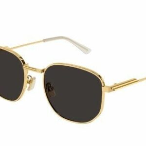 Bottega Veneta BV1160SA 004 Gold/Grey Mirrored Round Unisex Sunglasses