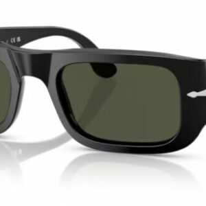 Persol 0PO3362S 95/31 Black/ Green Oval 52mm Unisex Sunglasses