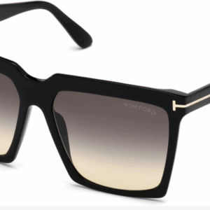 Tom Ford FT0764 SABRINA-02 01B Shiny Black/Smoke Gradient Women's Sunglasses