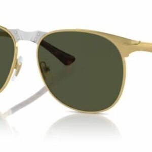 Persol 0PO1016S 515/31 Gold / Green Square 57mm Men's Sunglasses