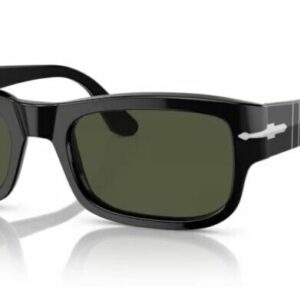 Persol 0PO3326S 95/31 Black/Green Rectangular 57mm Men's Sunglasses