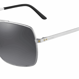 Cartier CT0084S-002 Silver/Silver Square Men's Sunglasses