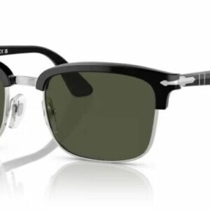 Persol 0PO3327S 95/31 Black/Green Rectangular 56mm Men's Sunglasses