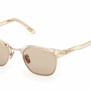 Tom Ford FT1119-D 39E Shiny Light Yellow/Brown Square Men's Sunglasses