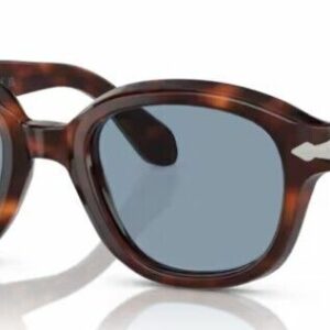 Persol 0PO0060S 24/56 Havana/Blue Soft Square 50mm Women's Sunglasses