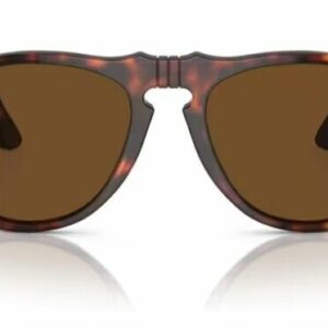 Persol 0PO0649 24/57 Havana/Brown Polarized Soft Square Men Sunglasses