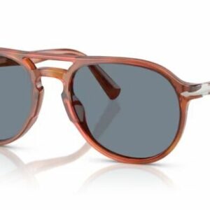 Persol 0PO3235S 96/56 Terra di siena/Light Blue Oval Shaped Unisex Sunglasses