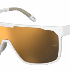 Under Armour UA DEFINE/G 7JX VP Matte White Gold/Gold Mirrored Men's Sunglasses