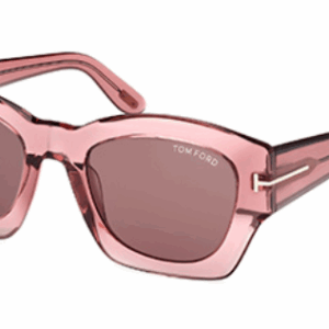 Tom Ford GUILLIANA FT1083 72E Shiny Dark Pink/Brown Square Women's Sunglasses