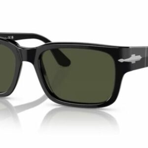 Persol 0PO3315S 95/31 Black/Green 58mm Rectangular Men's Sunglasses