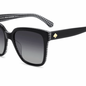 Kate Spade KIYA 2/G/S TAY Black/White Pattern Square Women's Sunglasses