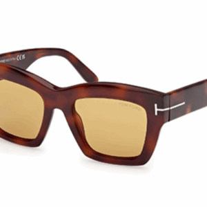 Tom Ford Luna FT1191 53E Blonde Havana/Brown Square Women's Sunglasses