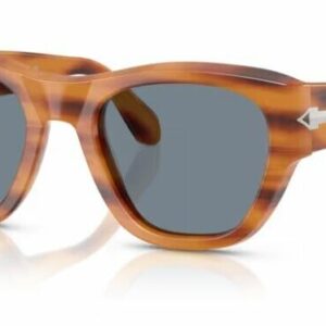 Persol 0PO0054S 960/56 Striped Brown /Light Blue Square Shaped Unisex Sunglasses