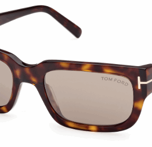 Tom Ford Ezra FT1075 52L Dark Havana/ Roviex Rectangular Men's Sunglasses