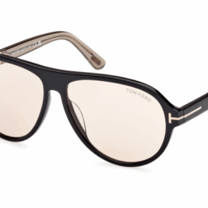 Tom Ford QUINCY FT 1080 01E ShinyBlack-Beige/Brown Photochromic Men's Sunglasses