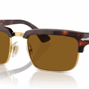 Persol 0PO3354S 24/33 Tortoise Brown-Gold/Brown Rectangle Men's Sunglasses