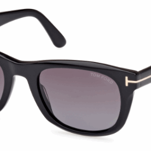 Tom Ford Kendel FT1076 01B Shiny Black/Smoke Gradient Men's Sunglasses