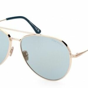 Tom Ford  FT0996 Dashel-02 28X  Shiny Pale Gold /Blue  Unisex Sunglasses