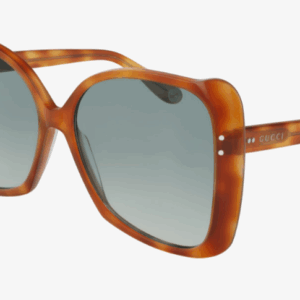Gucci GG0471S 003 Havana/Green Gradient Soft Square Oversized Women's Sunglasses