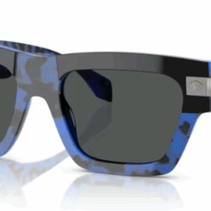 Versace 0VE4464 545887 Havana blue/Dark grey 55mm Rectangle Men's Sunglasses