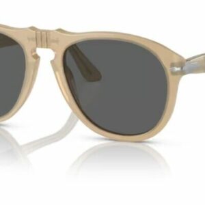 Persol 0PO0649 1169B1 Opal beige/Dark Grey 56mm Soft Square Men's Sunglasses