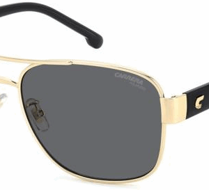 Carrera 3042/S RHL/M9 Gold Black/Grey Polarized Rectangle Men's Sunglasses