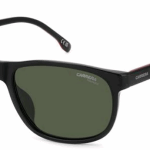 Carrera C FLEX 08/G/S 807 Black/Green Polarized Rectangle Men's Sunglasses