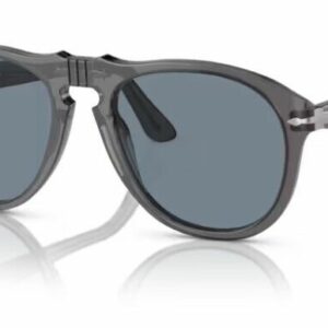 Persol 0PO0649 119656 Transparent Grey/Blue 54mm Soft Square Men's Sunglasses