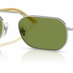 Persol 0PO1020S 518/4E Silver-Miele /Green Light Oval Shape Unisex Sunglasses