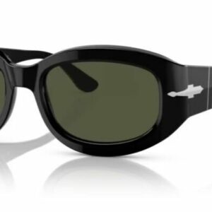 Persol 0PO3335S 95/31 Black/Green Oval 56mm Men's Sunglasses