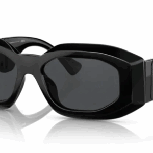 Versace VE4425U 536087 Black/ Dark Grey Oval Men's Sunglasses