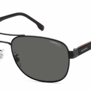 CARRERA C FLEX 02/G/S 003 Matte Black/Grey Polarized Square Men's Sunglasses