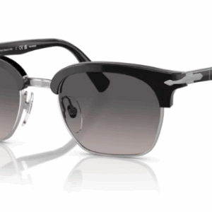 Persol 0PO3199S 1106M3 Black Silver Grey Gradient Square Men's Sunglasses