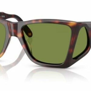 Persol 0PO0009 24/4E Havana/Green Rectangle Shaped Men's Sunglasses