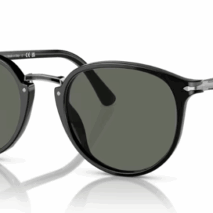 Persol 0PO3210S 95/31 Black/Green Oval Men's Sunglasses