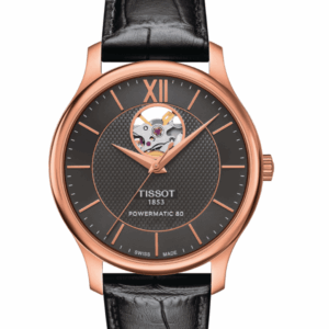 TissotTradition Powermatic80 Open Heart Anthracite Men's Watch T0639073606800