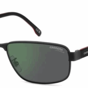 CARRERA C FLEX 09/G/S 003 Matte Black/Green Grey Rectangle Men's Sunglasses
