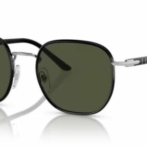 Persol 0PO1015SJ 112531 Silver-black/Green Lens Oval 52mm Men's Sunglasses
