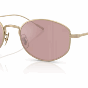 Oliver Peoples 0OV1347ST Estra 50353E Soft Gold Magenta Round Men's Sunglasses