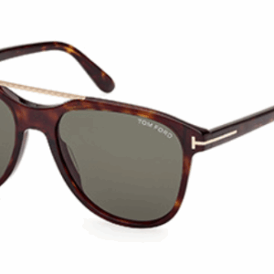 Tom Ford DAMIAN 02 FT1098 52N Dark Havana/Green Square Men's Sunglasses