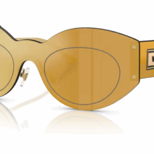 Versace 0VE2276 10027P Gold/Brown Mirror Gold Mask Women's Sunglasses
