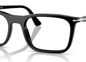 Persol 0PO3358V 95 Black Rectangular Men's Sunglasses