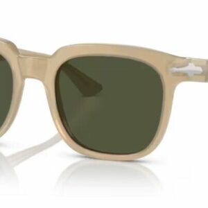 Persol 0PO3323S 116931 Opal beige/Green Square 56mm Men's Sunglasses